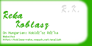 reka koblasz business card